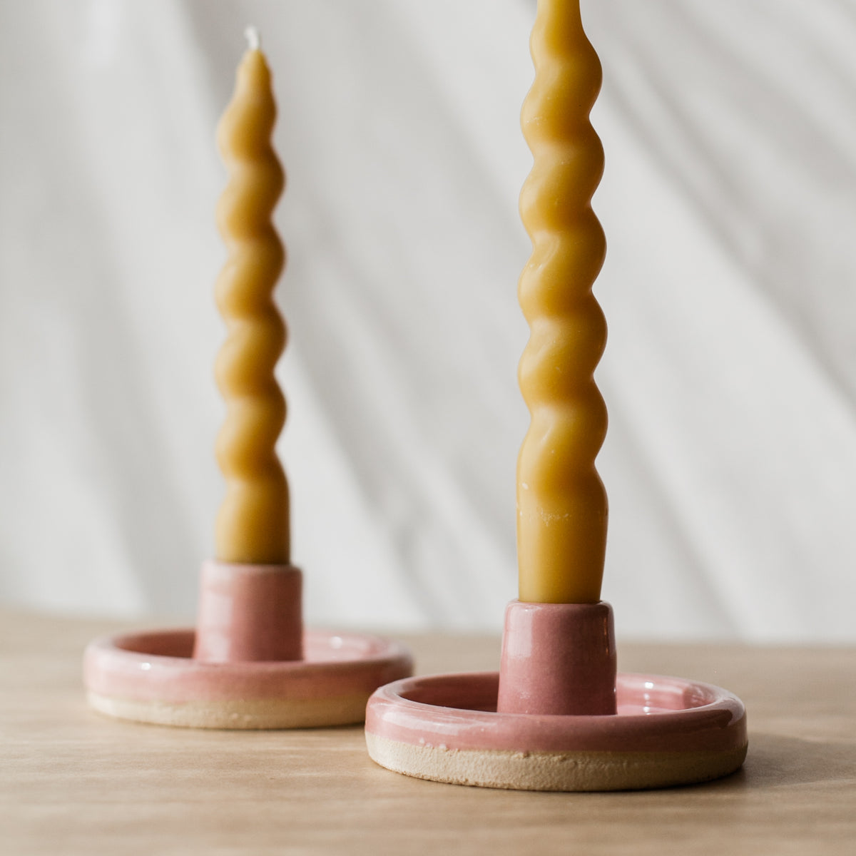Handmade Spiral Candle Tapered Candles - Gedengni 4pcs Orange